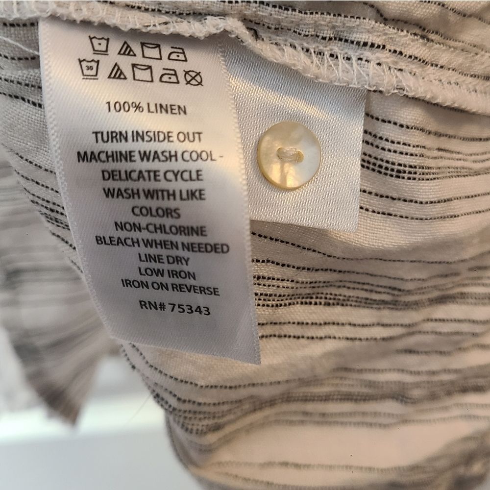 Tahari Linen Ruffle Sleeveless Blouse - Picture 8 of 12